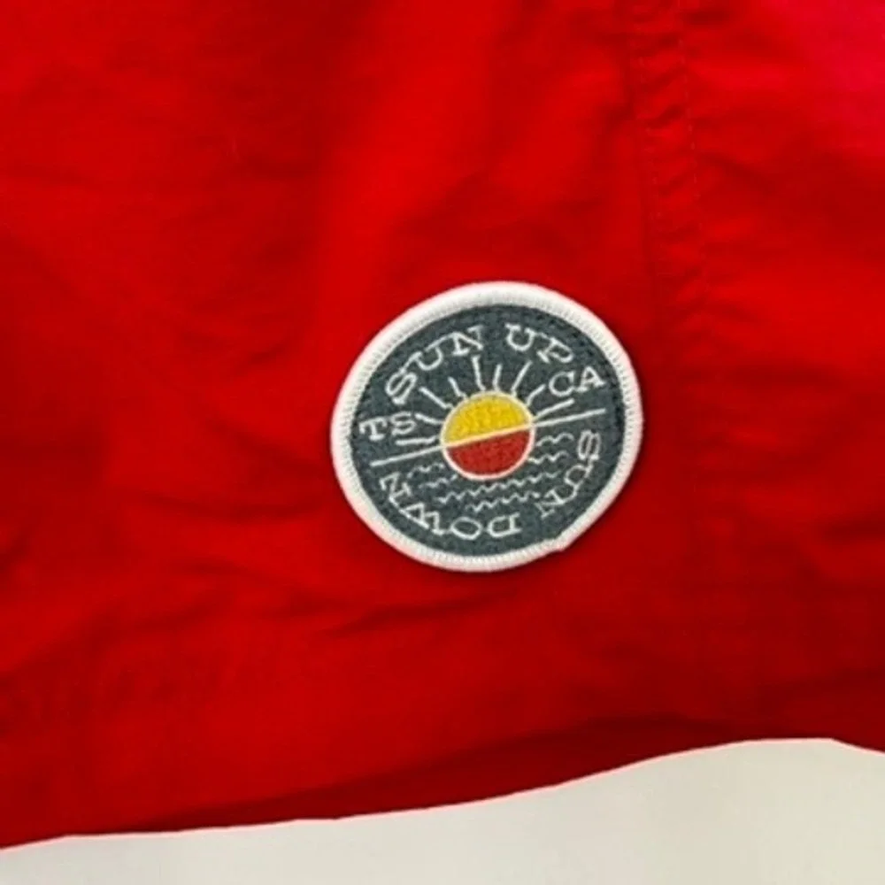 Taylor Stitch Swim Trunks Mens M Red Surf Beach Board Shorts Resort Travel Cali